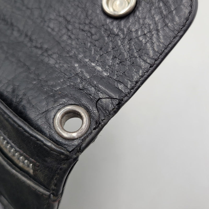 【現状渡し品】【メンズ】 CHROME HEARTS クロムハーツ WAVE WALLET ウェーブウォレット 長財布 190-251214-as-09-izu カラー：ブラック 万代Net店