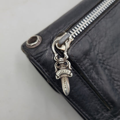 【現状渡し品】【メンズ】 CHROME HEARTS クロムハーツ WAVE WALLET ウェーブウォレット 長財布 190-251214-as-09-izu カラー：ブラック 万代Net店