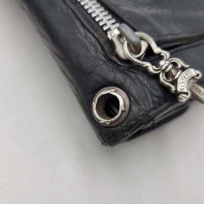 【現状渡し品】【メンズ】 CHROME HEARTS クロムハーツ WAVE WALLET ウェーブウォレット 長財布 190-251214-as-09-izu カラー：ブラック 万代Net店