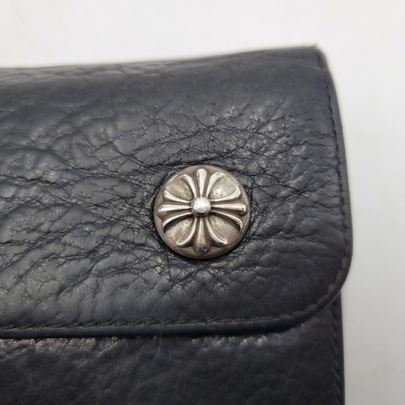 【現状渡し品】【メンズ】 CHROME HEARTS クロムハーツ WAVE WALLET ウェーブウォレット 長財布 190-251214-as-09-izu カラー：ブラック 万代Net店