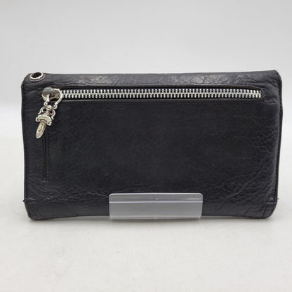 【現状渡し品】【メンズ】 CHROME HEARTS クロムハーツ WAVE WALLET ウェーブウォレット 長財布 190-251214-as-09-izu カラー：ブラック 万代Net店