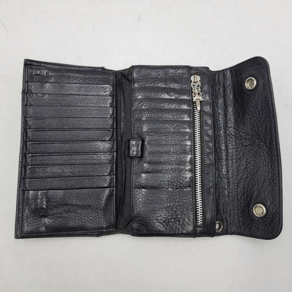 【現状渡し品】【メンズ】 CHROME HEARTS クロムハーツ WAVE WALLET ウェーブウォレット 長財布 190-251214-as-09-izu カラー：ブラック 万代Net店