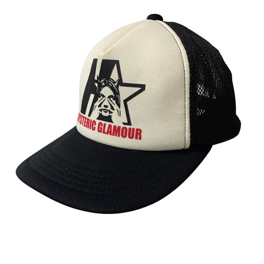 【中古品】【メンズ/レディース】 HYSTERIC GLAMOUR ヒステリックグラマー 02243QH02 STAR EVIL MESH CAP スター イービル メッシュキャップ 帽子 185-251124-ya-08-izu サイズ：F カラー：ブラック×ホワイト 万代Net店