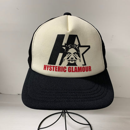 【中古品】【メンズ/レディース】 HYSTERIC GLAMOUR ヒステリックグラマー 02243QH02 STAR EVIL MESH CAP スター イービル メッシュキャップ 帽子 185-251124-ya-08-izu サイズ：F カラー：ブラック×ホワイト 万代Net店