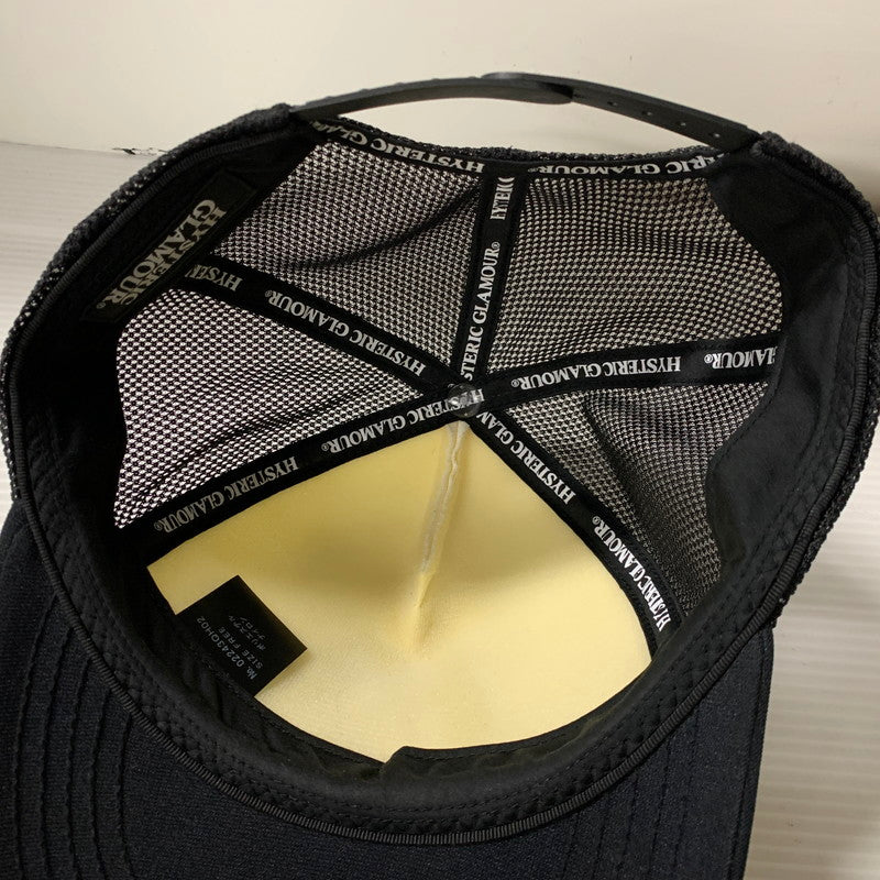 【中古品】【メンズ/レディース】 HYSTERIC GLAMOUR ヒステリックグラマー 02243QH02 STAR EVIL MESH CAP スター イービル メッシュキャップ 帽子 185-251124-ya-08-izu サイズ：F カラー：ブラック×ホワイト 万代Net店