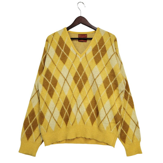 【中古品】【メンズ】 SEARS シアーズ KING ROAD SPORTSWEAR キング ロード スポーツ ウェア 60’S ARGYLE MOHAIR VNECK KINT アーガイル モヘア Vネック ニット トップス セーター 146-251115-ya-02-izu サイズ：L カラー：イエロー 万代Net店