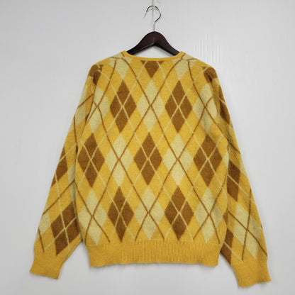 【中古品】【メンズ】 SEARS シアーズ KING ROAD SPORTSWEAR キング ロード スポーツ ウェア 60’S ARGYLE MOHAIR VNECK KINT アーガイル モヘア Vネック ニット トップス セーター 146-251115-ya-02-izu サイズ：L カラー：イエロー 万代Net店