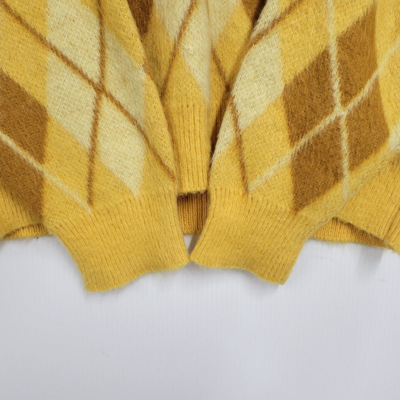 【中古品】【メンズ】 SEARS シアーズ KING ROAD SPORTSWEAR キング ロード スポーツ ウェア 60’S ARGYLE MOHAIR VNECK KINT アーガイル モヘア Vネック ニット トップス セーター 146-251115-ya-02-izu サイズ：L カラー：イエロー 万代Net店
