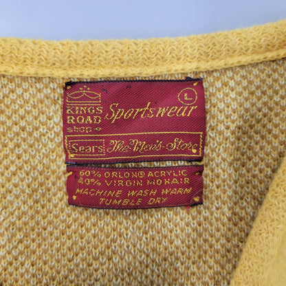 【中古品】【メンズ】 SEARS シアーズ KING ROAD SPORTSWEAR キング ロード スポーツ ウェア 60’S ARGYLE MOHAIR VNECK KINT アーガイル モヘア Vネック ニット トップス セーター 146-251115-ya-02-izu サイズ：L カラー：イエロー 万代Net店