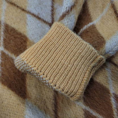 【中古品】【メンズ】 SEARS シアーズ KING ROAD SPORTSWEAR キング ロード スポーツ ウェア 60’S ARGYLE MOHAIR VNECK KINT アーガイル モヘア Vネック ニット トップス セーター 146-251115-ya-02-izu サイズ：L カラー：イエロー 万代Net店