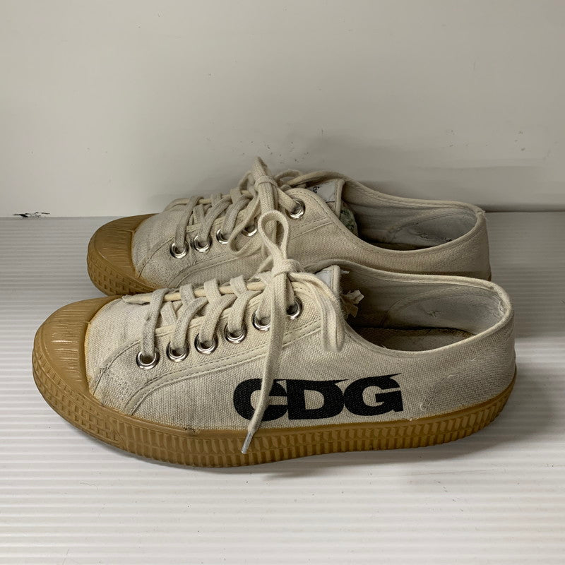【現状渡し品】【メンズ/レディース】 COMME des GARCONS コムデギャルソン × NOVESTA ノヴェスタ N772014 LOW CUT SNEAKER ローカット スニーカー シューズ 靴 163-251124-ya-10-izu サイズ：40 カラー：アイボリー 万代Net店
