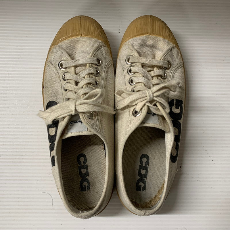 【現状渡し品】【メンズ/レディース】 COMME des GARCONS コムデギャルソン × NOVESTA ノヴェスタ N772014 LOW CUT SNEAKER ローカット スニーカー シューズ 靴 163-251124-ya-10-izu サイズ：40 カラー：アイボリー 万代Net店