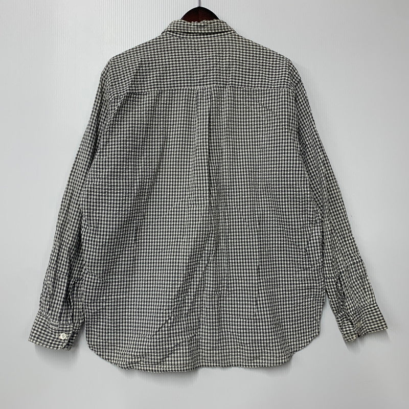 【現状渡し品】【メンズ】 GOODENOUGH グッドイナフ SEERSUCKER PULLOVER L/S SHIRT シアサッカー プルオーバー ロングスリーブ シャツ 長袖 トップス 146-251116-as-01-izu カラー：グレー×ホワイト 万代Net店