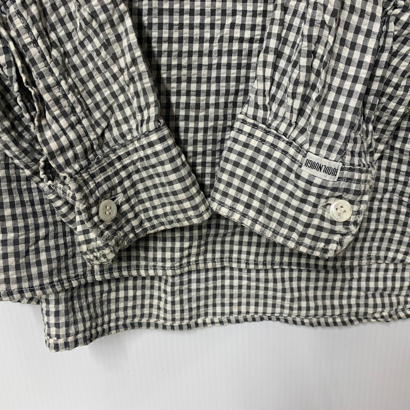 【現状渡し品】【メンズ】 GOODENOUGH グッドイナフ SEERSUCKER PULLOVER L/S SHIRT シアサッカー プルオーバー ロングスリーブ シャツ 長袖 トップス 146-251116-as-01-izu カラー：グレー×ホワイト 万代Net店