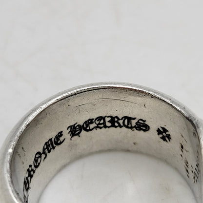 【中古品】【メンズ/レディース】 CHROME HEARTS クロムハーツ 925 SM SCROLL LABEL スクロールラベルリング 指輪 アクセサリー 190-251214-as-02-izu カラー：シルバー 万代Net店