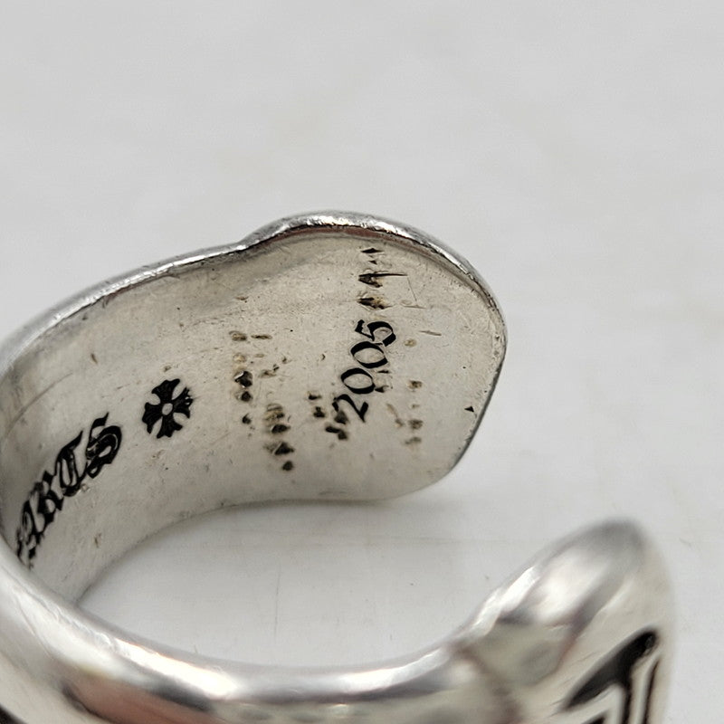 【中古品】【メンズ/レディース】 CHROME HEARTS クロムハーツ 925 SM SCROLL LABEL スクロールラベルリング 指輪 アクセサリー 190-251214-as-02-izu カラー：シルバー 万代Net店