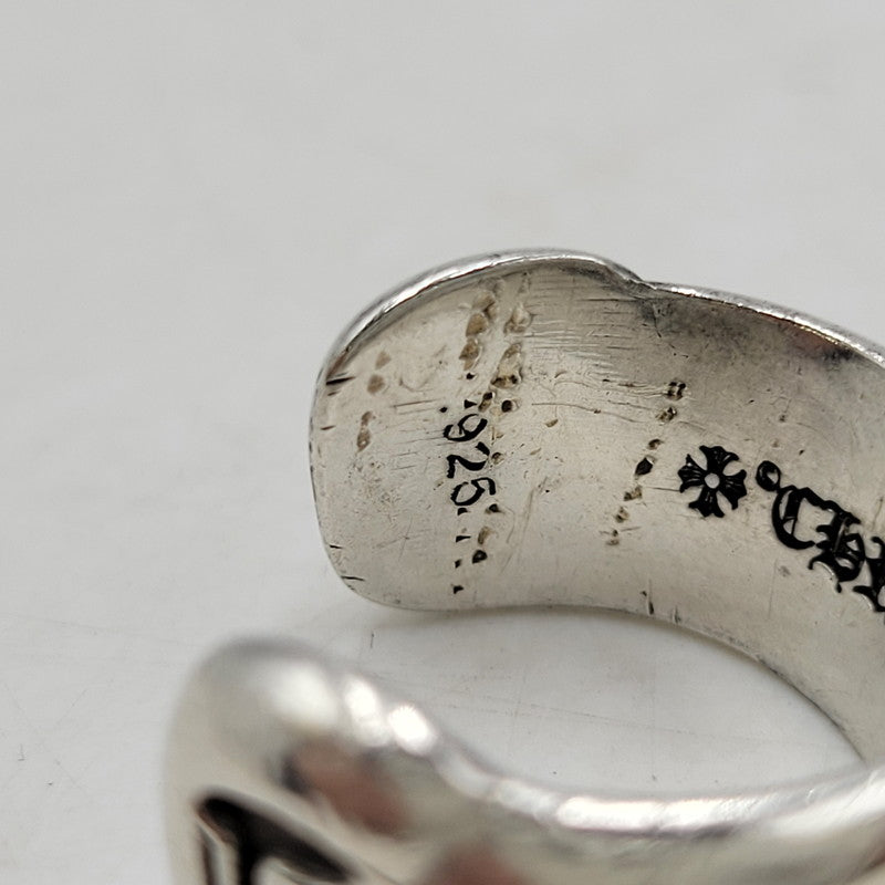 【中古品】【メンズ/レディース】 CHROME HEARTS クロムハーツ 925 SM SCROLL LABEL スクロールラベルリング 指輪 アクセサリー 190-251214-as-02-izu カラー：シルバー 万代Net店