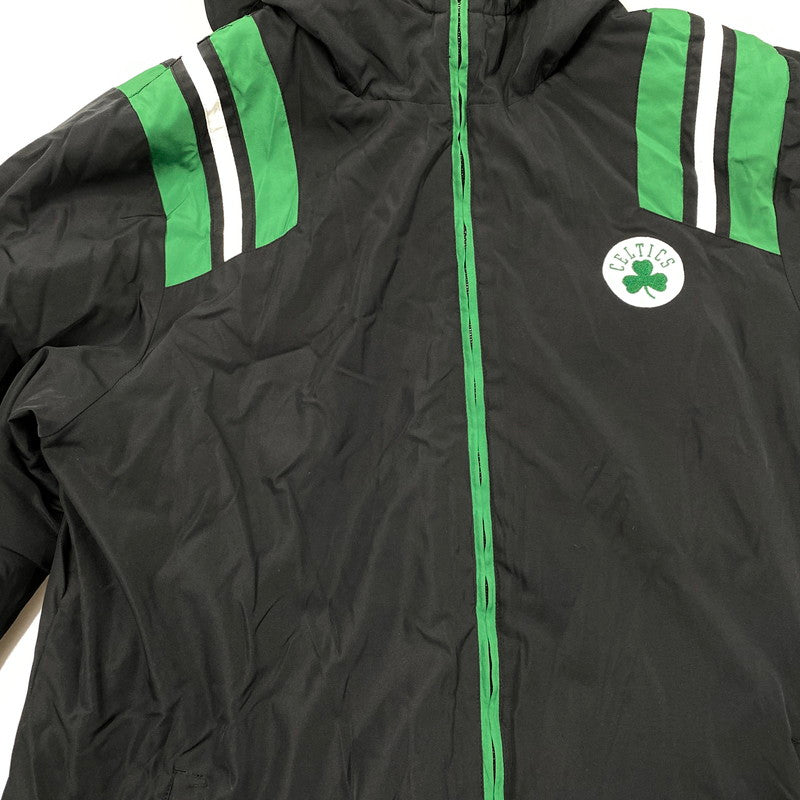 【中古品】【メンズ】 Reebok リーボック 00S CELTICS FLEECE LINER HOODED NYLON JACKET セルティックス フリース ライナー フーデッド ナイロン ジャケット アウター 146-251117-cs-15-izu サイズ：M カラー：ブラック 万代Net店