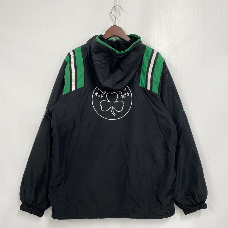 【中古品】【メンズ】 Reebok リーボック 00S CELTICS FLEECE LINER HOODED NYLON JACKET セルティックス フリース ライナー フーデッド ナイロン ジャケット アウター 146-251117-cs-15-izu サイズ：M カラー：ブラック 万代Net店