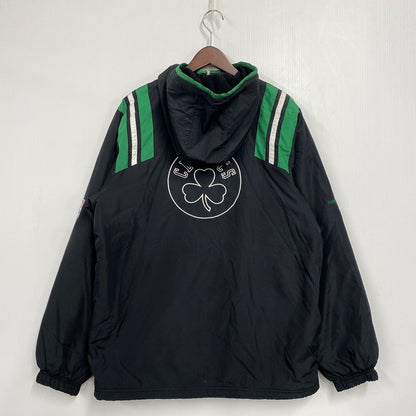 【中古品】【メンズ】 Reebok リーボック 00S CELTICS FLEECE LINER HOODED NYLON JACKET セルティックス フリース ライナー フーデッド ナイロン ジャケット アウター 146-251117-cs-15-izu サイズ：M カラー：ブラック 万代Net店