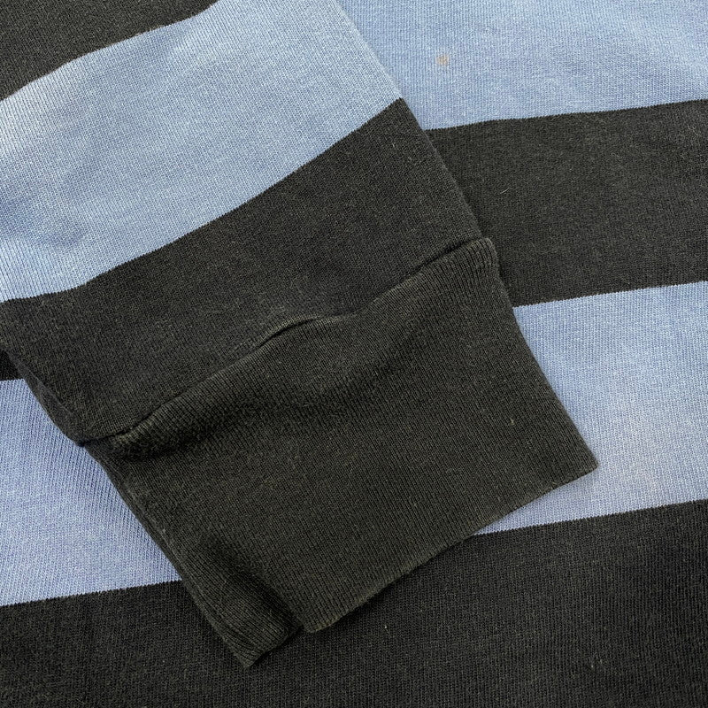 【中古品】【メンズ】 Polo by Ralph Lauren ポロバイラルフローレン 90S BORDER POLO LS SHIRT ボーダー ポロ ロングスリーブ シャツ トップス 長袖 146-251117-cs-19-izu サイズ：L カラー：ブル-×ネイビー 万代Net店