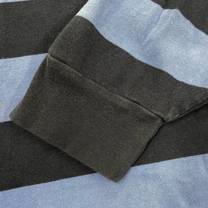 【中古品】【メンズ】 Polo by Ralph Lauren ポロバイラルフローレン 90S BORDER POLO LS SHIRT ボーダー ポロ ロングスリーブ シャツ トップス 長袖 146-251117-cs-19-izu サイズ：L カラー：ブル-×ネイビー 万代Net店