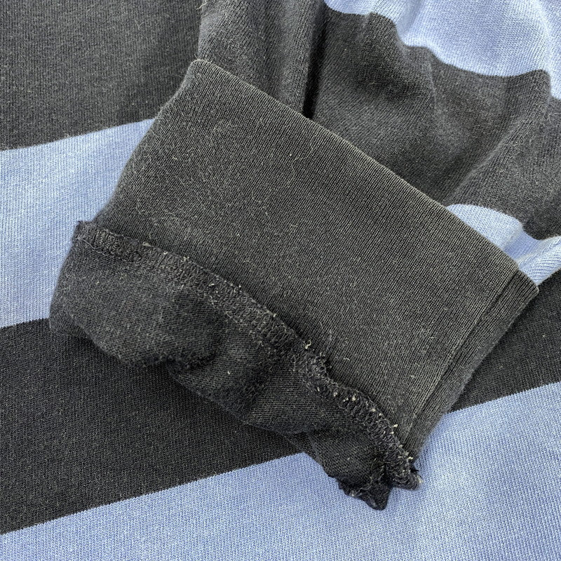 【中古品】【メンズ】 Polo by Ralph Lauren ポロバイラルフローレン 90S BORDER POLO LS SHIRT ボーダー ポロ ロングスリーブ シャツ トップス 長袖 146-251117-cs-19-izu サイズ：L カラー：ブル-×ネイビー 万代Net店