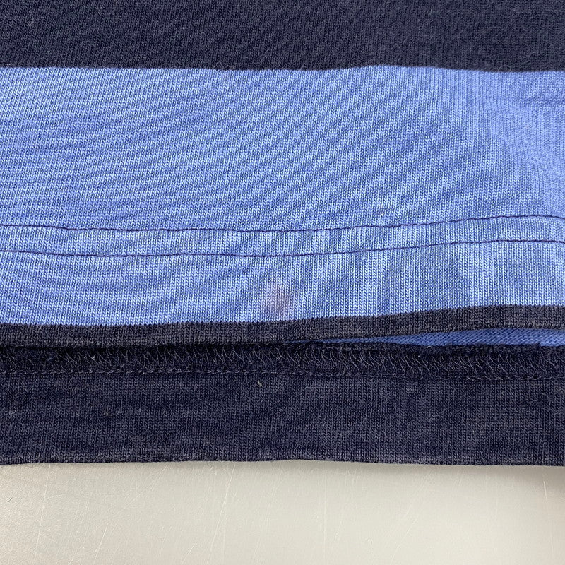 【中古品】【メンズ】 Polo by Ralph Lauren ポロバイラルフローレン 90S BORDER POLO LS SHIRT ボーダー ポロ ロングスリーブ シャツ トップス 長袖 146-251117-cs-19-izu サイズ：L カラー：ブル-×ネイビー 万代Net店