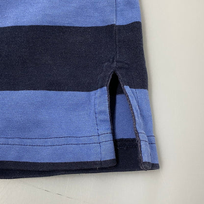 【中古品】【メンズ】 Polo by Ralph Lauren ポロバイラルフローレン 90S BORDER POLO LS SHIRT ボーダー ポロ ロングスリーブ シャツ トップス 長袖 146-251117-cs-19-izu サイズ：L カラー：ブル-×ネイビー 万代Net店