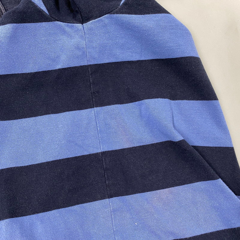 【中古品】【メンズ】 Polo by Ralph Lauren ポロバイラルフローレン 90S BORDER POLO LS SHIRT ボーダー ポロ ロングスリーブ シャツ トップス 長袖 146-251117-cs-19-izu サイズ：L カラー：ブル-×ネイビー 万代Net店