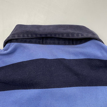 【中古品】【メンズ】 Polo by Ralph Lauren ポロバイラルフローレン 90S BORDER POLO LS SHIRT ボーダー ポロ ロングスリーブ シャツ トップス 長袖 146-251117-cs-19-izu サイズ：L カラー：ブル-×ネイビー 万代Net店