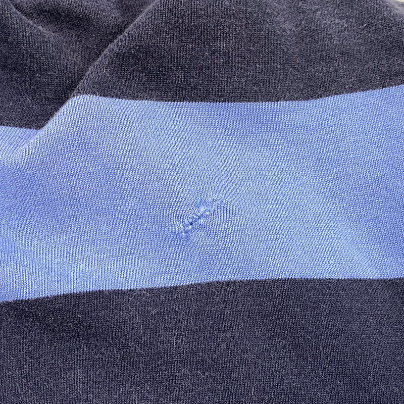 【中古品】【メンズ】 Polo by Ralph Lauren ポロバイラルフローレン 90S BORDER POLO LS SHIRT ボーダー ポロ ロングスリーブ シャツ トップス 長袖 146-251117-cs-19-izu サイズ：L カラー：ブル-×ネイビー 万代Net店
