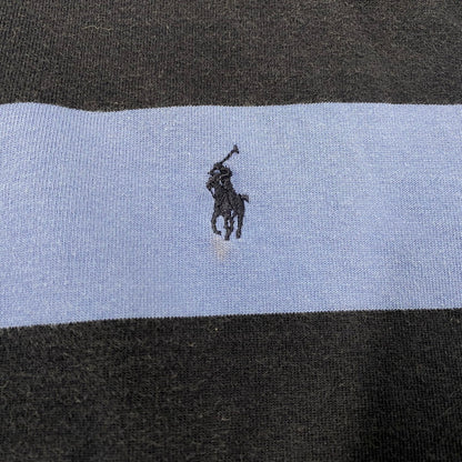 【中古品】【メンズ】 Polo by Ralph Lauren ポロバイラルフローレン 90S BORDER POLO LS SHIRT ボーダー ポロ ロングスリーブ シャツ トップス 長袖 146-251117-cs-19-izu サイズ：L カラー：ブル-×ネイビー 万代Net店