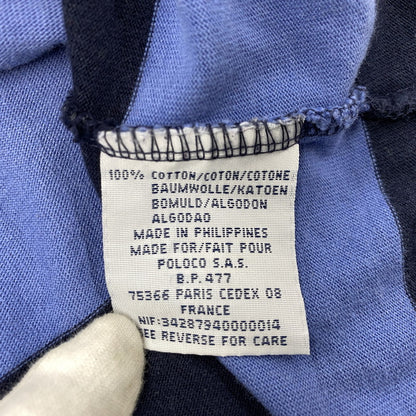 【中古品】【メンズ】 Polo by Ralph Lauren ポロバイラルフローレン 90S BORDER POLO LS SHIRT ボーダー ポロ ロングスリーブ シャツ トップス 長袖 146-251117-cs-19-izu サイズ：L カラー：ブル-×ネイビー 万代Net店