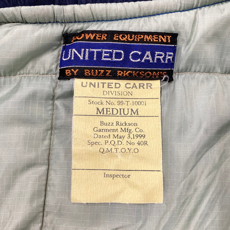【現状渡し品】【メンズ】 UNITED CARR BY BUZZ RICKSON'S ユナイテッドカー バイ バズリクソンズ M18844 HOODED VEST フーデッド ベスト 145-251117-cs-18-izu サイズ：M カラー：ブルー×ネイビー 万代Net店