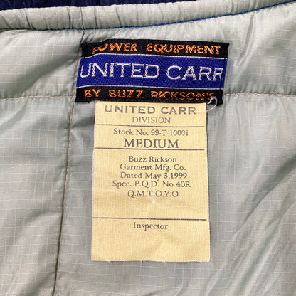 【現状渡し品】【メンズ】 UNITED CARR BY BUZZ RICKSON'S ユナイテッドカー バイ バズリクソンズ M18844 HOODED VEST フーデッド ベスト 145-251117-cs-18-izu サイズ：M カラー：ブルー×ネイビー 万代Net店