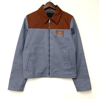 【中古品】【メンズ】 PRADA プラダ TWO TONE COLOR FULL ZIP JACKET SGB004 S191 1S5Y ツートンカラー フルジップ ジャケット アウター 141-251116-as-06-izu サイズ：44 カラー：ブルー×ブラウン 万代Net店