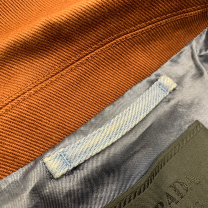 【中古品】【メンズ】 PRADA プラダ TWO TONE COLOR FULL ZIP JACKET SGB004 S191 1S5Y ツートンカラー フルジップ ジャケット アウター 141-251116-as-06-izu サイズ：44 カラー：ブルー×ブラウン 万代Net店