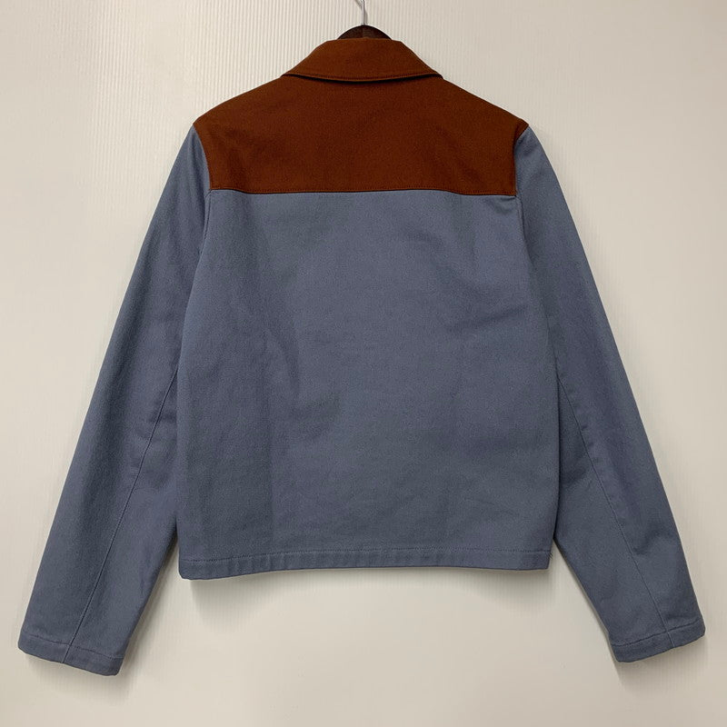【中古品】【メンズ】 PRADA プラダ TWO TONE COLOR FULL ZIP JACKET SGB004 S191 1S5Y ツートンカラー フルジップ ジャケット アウター 141-251116-as-06-izu サイズ：44 カラー：ブルー×ブラウン 万代Net店