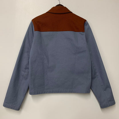 【中古品】【メンズ】 PRADA プラダ TWO TONE COLOR FULL ZIP JACKET SGB004 S191 1S5Y ツートンカラー フルジップ ジャケット アウター 141-251116-as-06-izu サイズ：44 カラー：ブルー×ブラウン 万代Net店