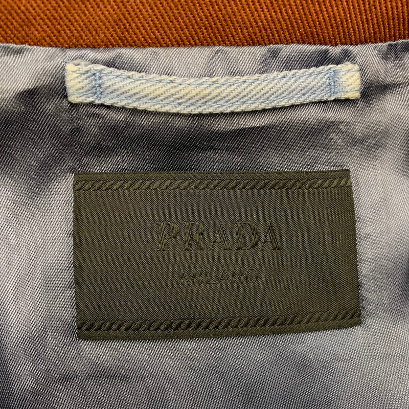 【中古品】【メンズ】 PRADA プラダ TWO TONE COLOR FULL ZIP JACKET SGB004 S191 1S5Y ツートンカラー フルジップ ジャケット アウター 141-251116-as-06-izu サイズ：44 カラー：ブルー×ブラウン 万代Net店