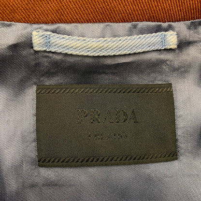 【中古品】【メンズ】 PRADA プラダ TWO TONE COLOR FULL ZIP JACKET SGB004 S191 1S5Y ツートンカラー フルジップ ジャケット アウター 141-251116-as-06-izu サイズ：44 カラー：ブルー×ブラウン 万代Net店