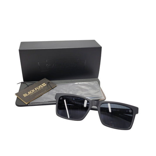 【中古品】【メンズ/レディース】 BLACK FLYS ブラックフライ FLY HADLEY SUNGLASSES BF-1194-08 フライ へドリー サングラス 203-251129-as-35-izu サイズ：55□17-134 カラー：ブラック×グレー 万代Net店
