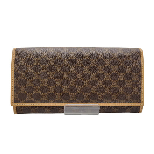【現状渡し品】【レディース】 CELINE セリーヌ マカダム柄 長財布 ロングウォレット 181-251129-as-30-izu カラー：ブラウン 万代Net店