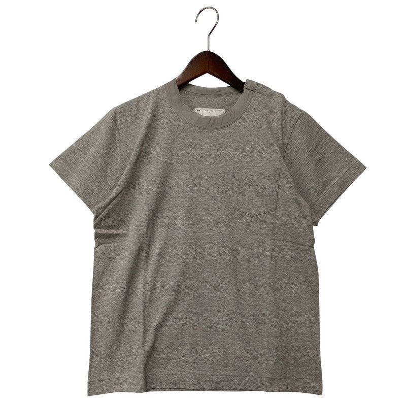 【中古美品】【メンズ】 Sacai サカイ SCM-020 19SS SHORT SLEEVE CUTSEWN ショート スリーブ カットソー トップス 半袖 140-251123-cs-23-izu サイズ：1 カラー：グレー 万代Net店