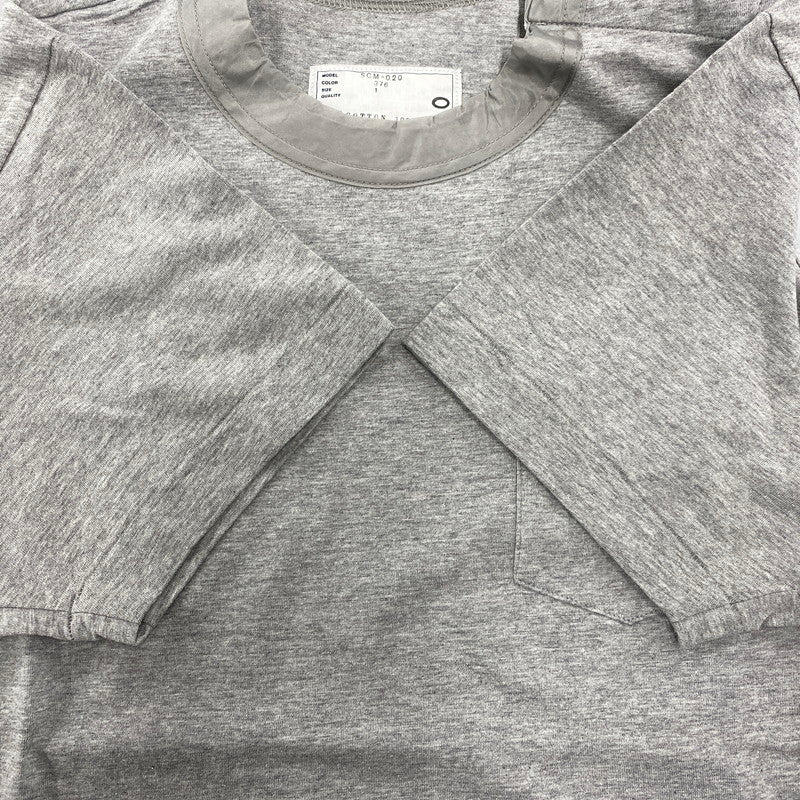 【中古美品】【メンズ】 Sacai サカイ SCM-020 19SS SHORT SLEEVE CUTSEWN ショート スリーブ カットソー トップス 半袖 140-251123-cs-23-izu サイズ：1 カラー：グレー 万代Net店