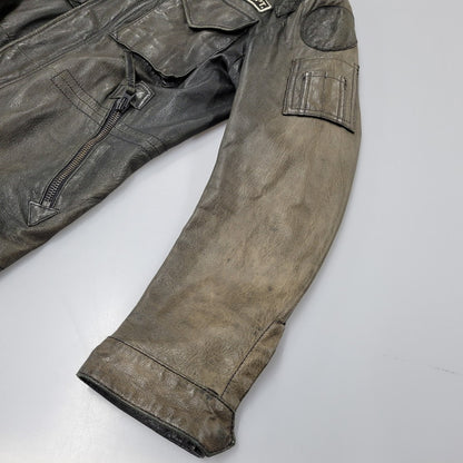 【現状渡し品】【メンズ】 AVIREX アヴィレックス THUNDER BAY 25TH GOAT LEATHER JACKET 6191001 サンダーベイ 25周年記念 ゴートレザー ジャケット アウター 145-251117-as-03-izu カラー：ブラック 万代Net店