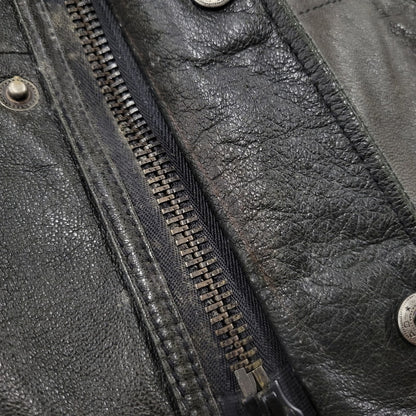 【現状渡し品】【メンズ】 AVIREX アヴィレックス THUNDER BAY 25TH GOAT LEATHER JACKET 6191001 サンダーベイ 25周年記念 ゴートレザー ジャケット アウター 145-251117-as-03-izu カラー：ブラック 万代Net店