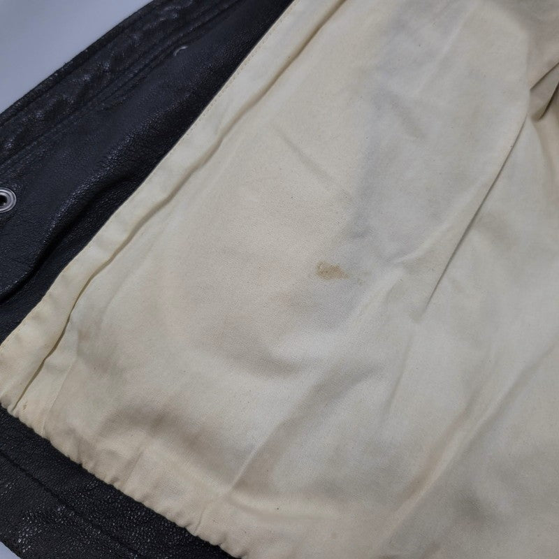 【現状渡し品】【メンズ】 AVIREX アヴィレックス THUNDER BAY 25TH GOAT LEATHER JACKET 6191001 サンダーベイ 25周年記念 ゴートレザー ジャケット アウター 145-251117-as-03-izu カラー：ブラック 万代Net店