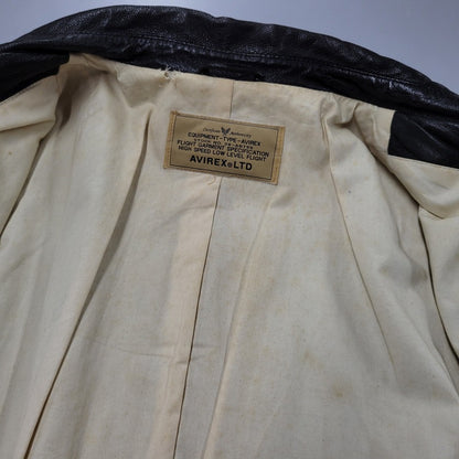 【現状渡し品】【メンズ】 AVIREX アヴィレックス THUNDER BAY 25TH GOAT LEATHER JACKET 6191001 サンダーベイ 25周年記念 ゴートレザー ジャケット アウター 145-251117-as-03-izu カラー：ブラック 万代Net店